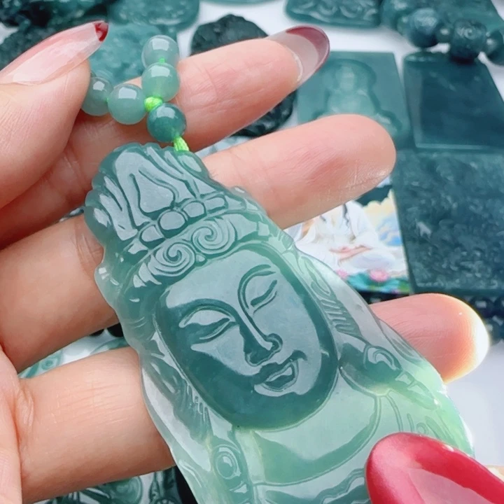 翡翠未镶嵌颈饰多样性发货天然A货翡翠