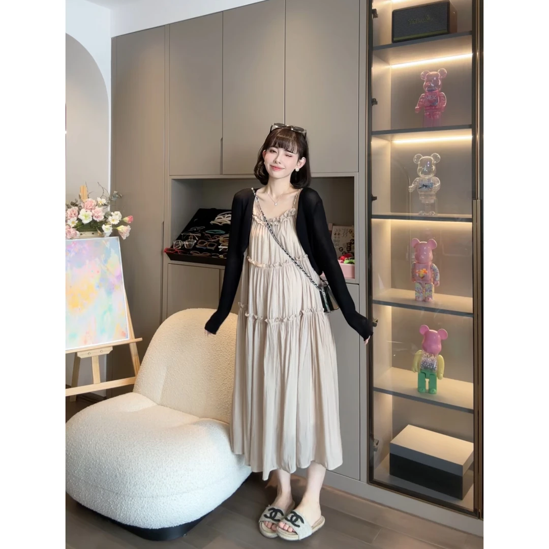 【左岸晚风】娜娜的孕期穿搭/孕妇装夏季吊带裙