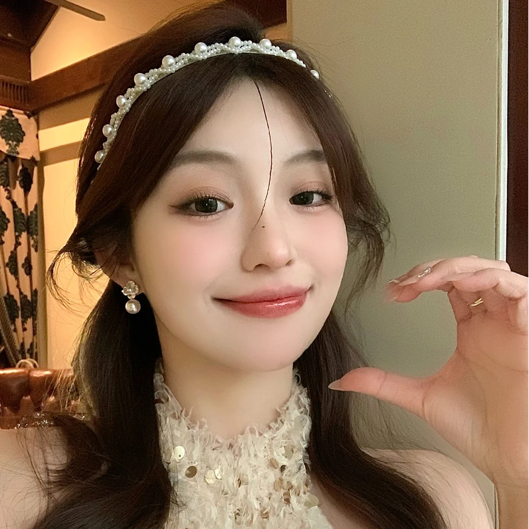 FULL GIRLISH耳环01270白色珠珠仙女花朵耳环