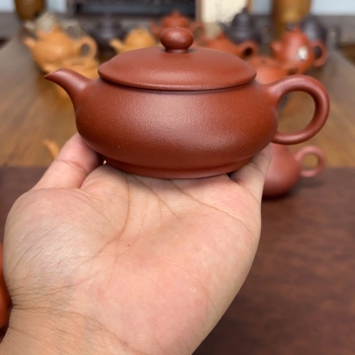 茶壶紫砂明炉180毫升红降坡