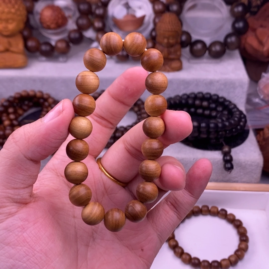 往***烟檀香木手串/手链1.0奶香黄肉正区老山檀