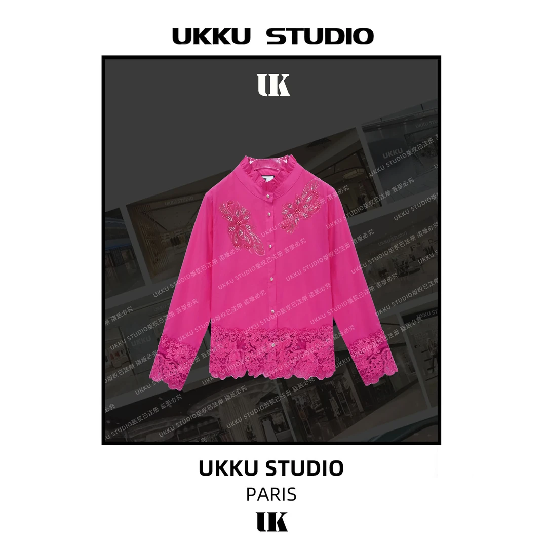 秀秀【UKKUSTUDIO】早春设计感新款时尚气质百搭衬衫313684