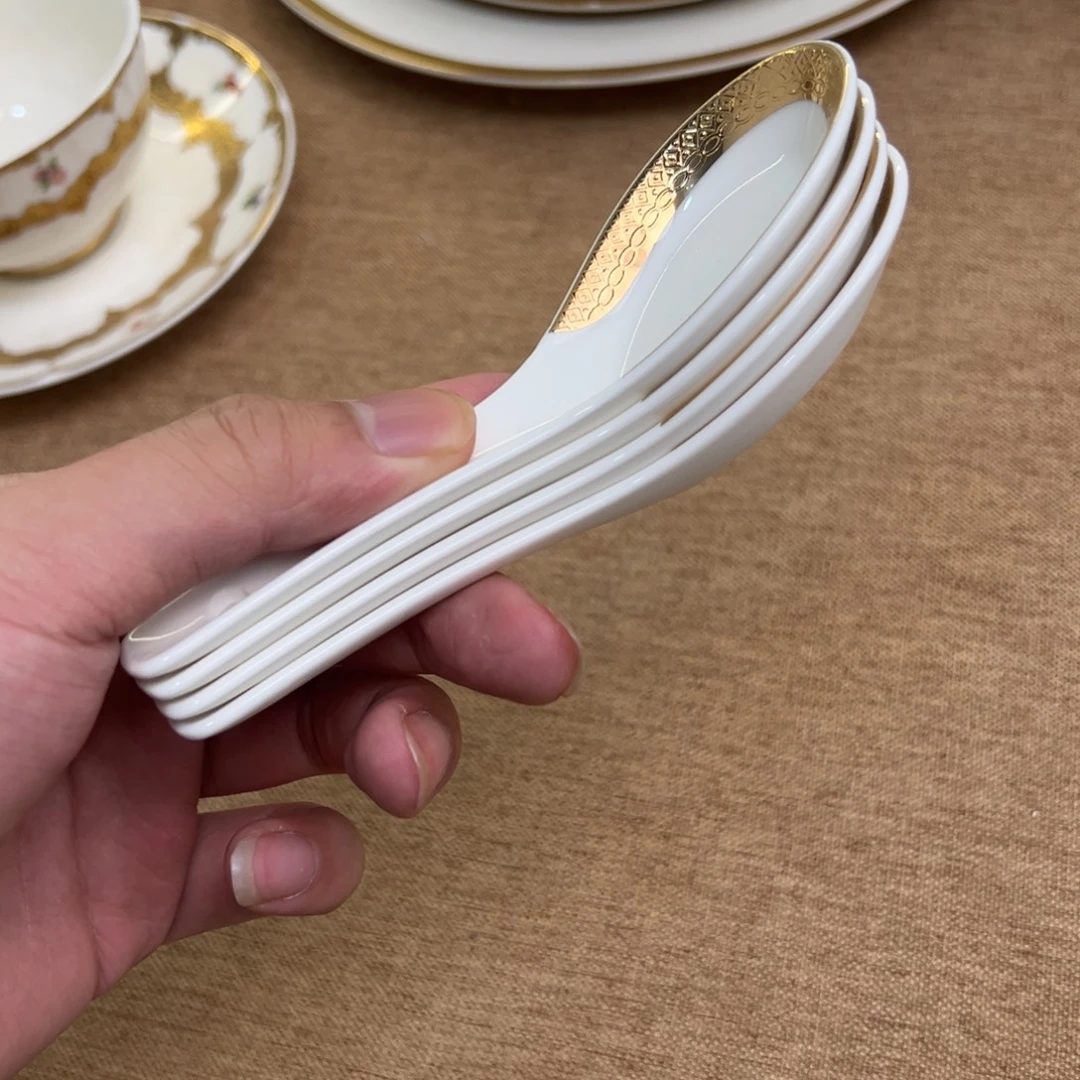瓷片小勺子四个一单打包