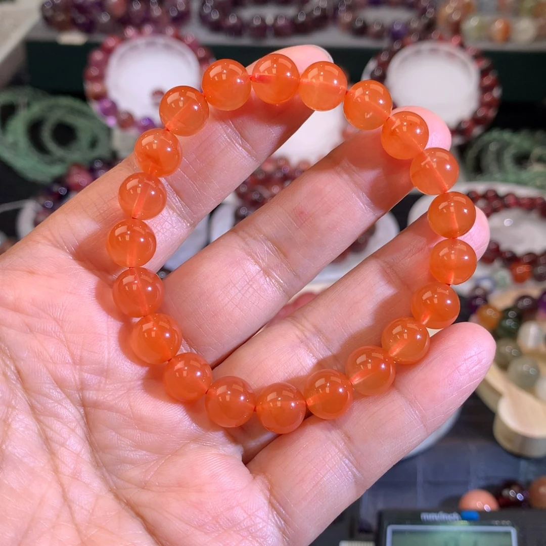 水晶手链未镶嵌9毫米红兔皮