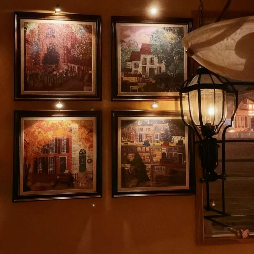 春夏秋三季拼图相框画框拼图框架挂墙装裱复古美式diy装裱