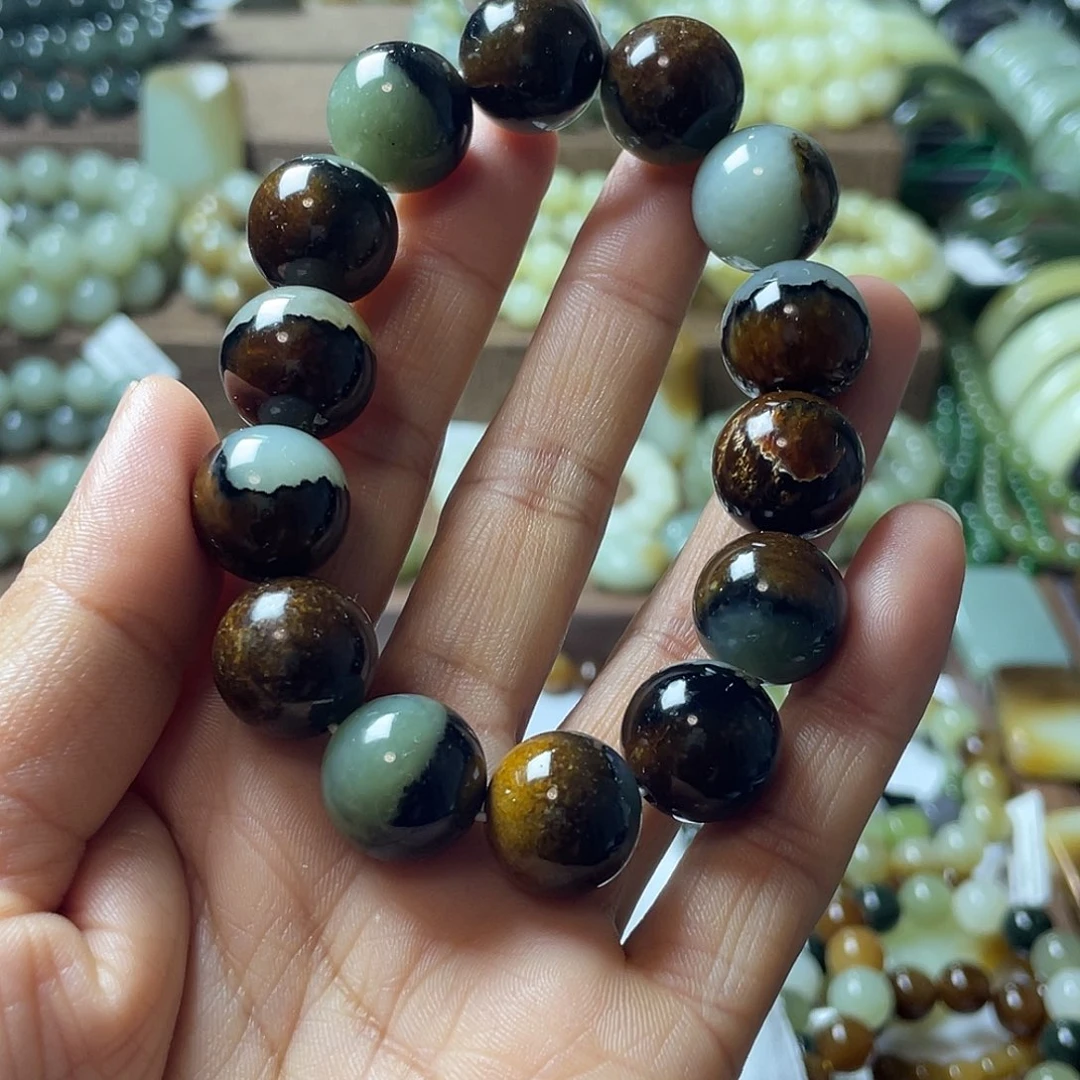 和田玉手链未镶嵌卢*