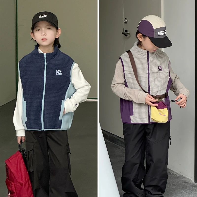 【现货】童装男童马甲2025新款中大童秋冬装儿童马夹保暖内搭