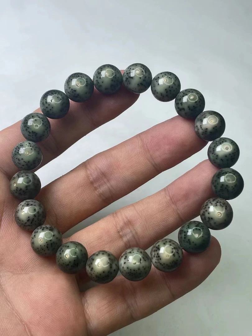 【绿幽灵星月】11圆珠星月菩提桶珠手串，高密度精挑桶珠，密度毕业