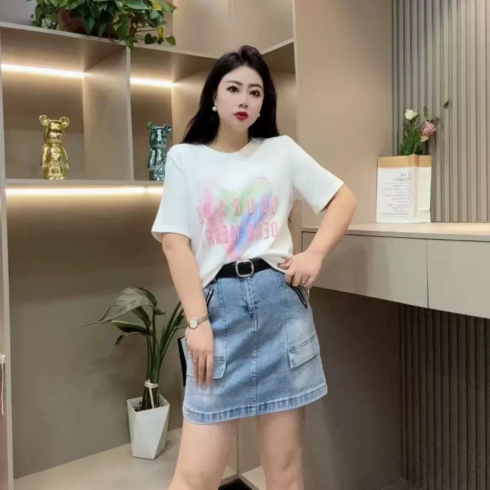 夏季新款字母爱心印花休闲半袖