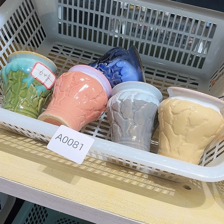 瓷片花盆多肉植物艺术品