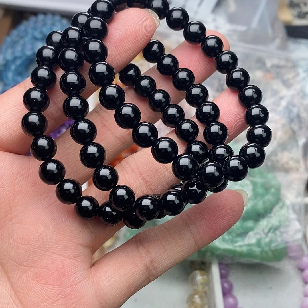 水晶未镶嵌手链黑曜石