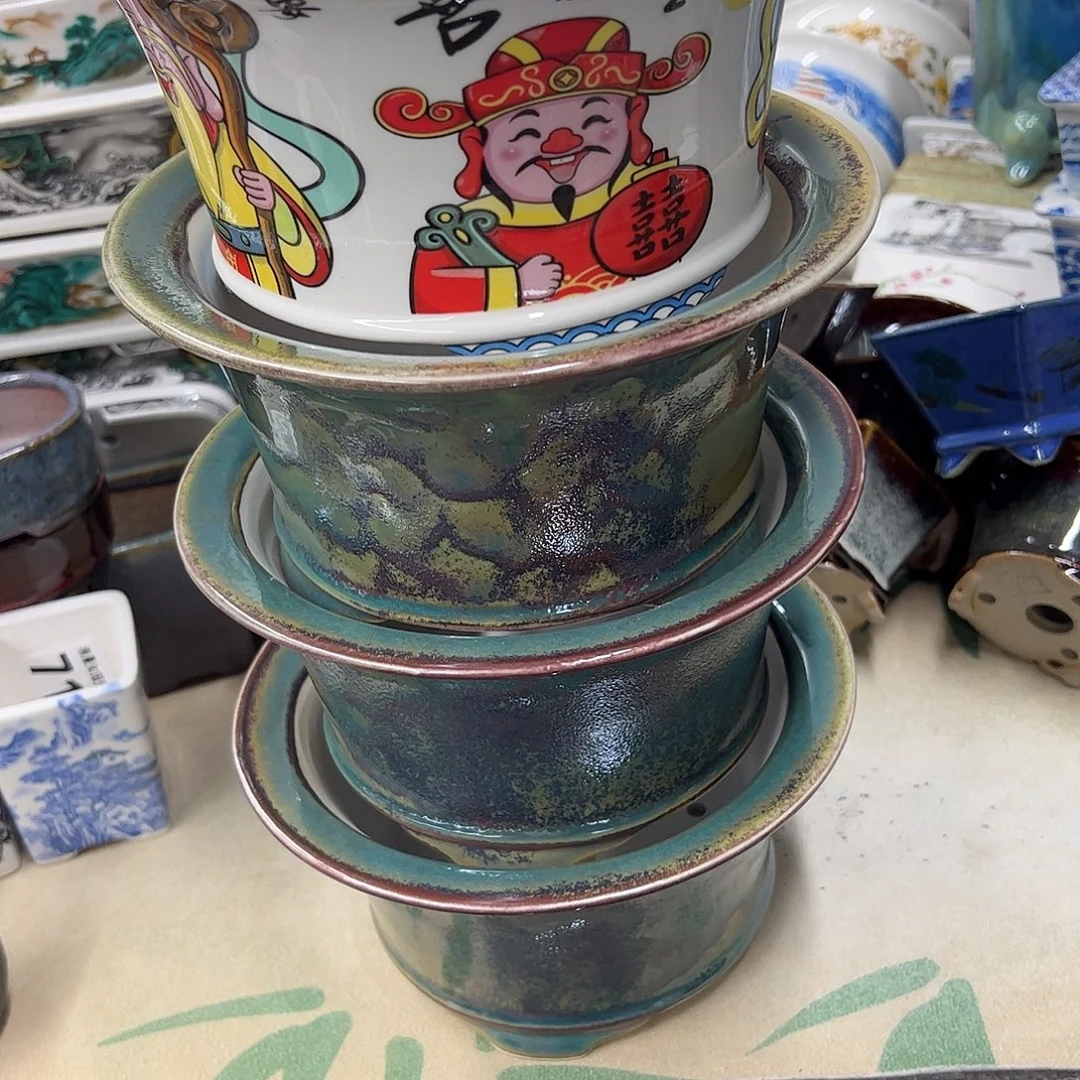 强***花盆紫砂736号瑕疵4个窑变介意勿拍