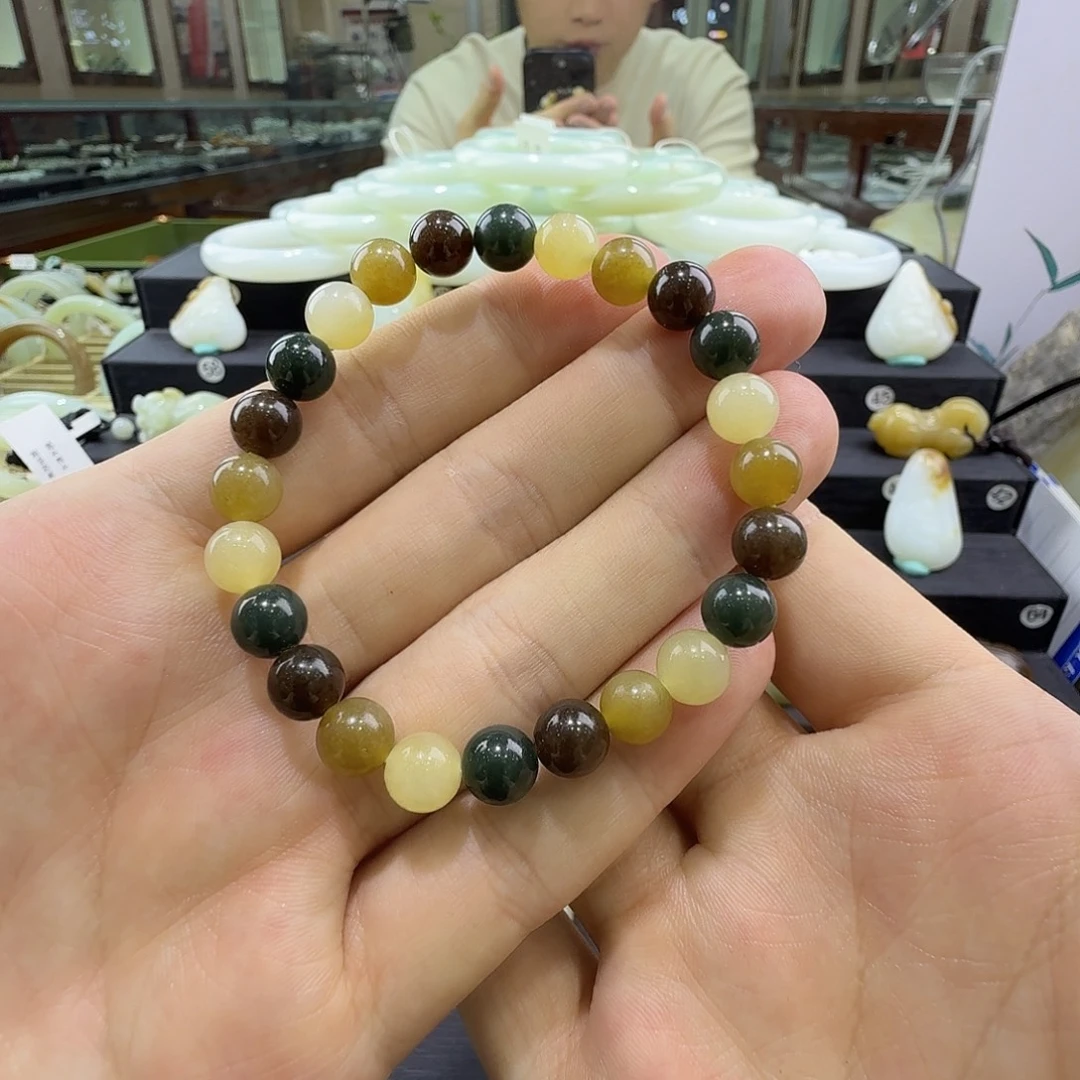 和田玉未镶嵌手串新疆和田玉手串卡8