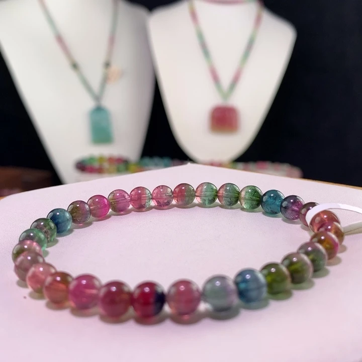 双色碧玺手链未镶嵌