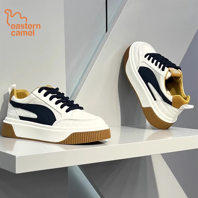 东方骆驼男鞋夏季透气休闲板鞋潮流百搭低帮男士网面运动帆布潮鞋