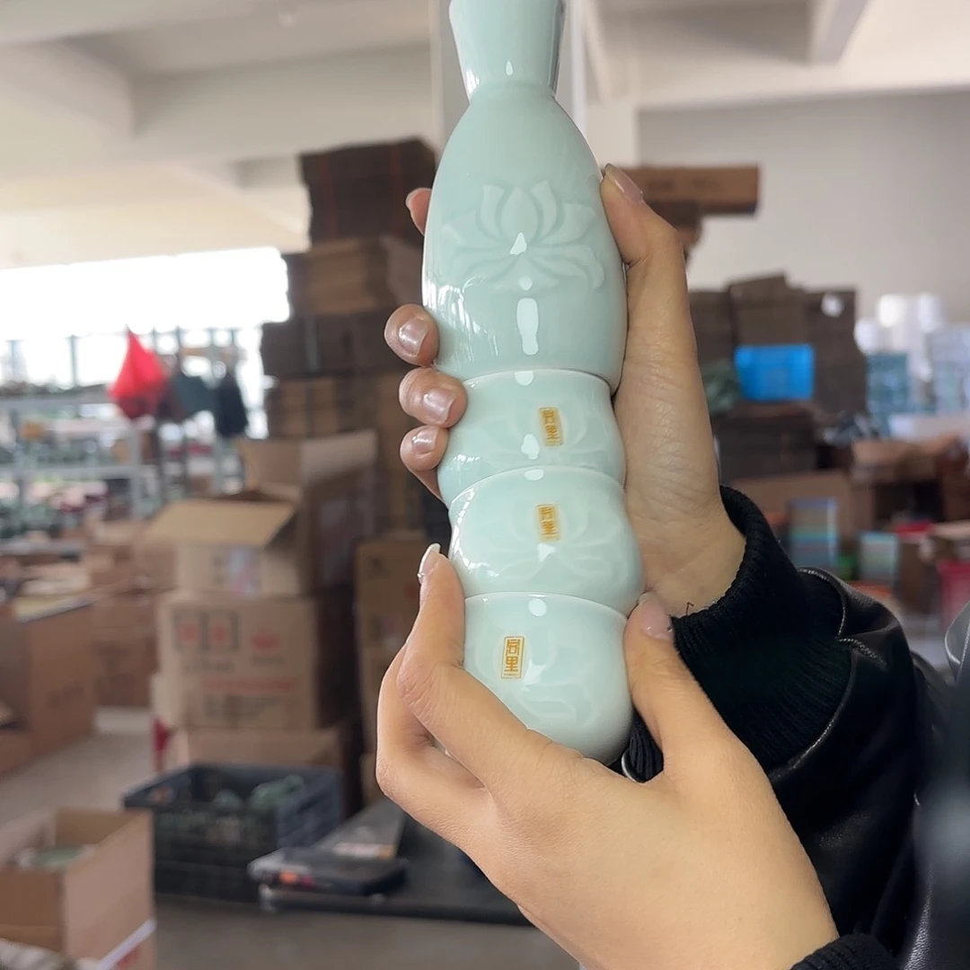 龙泉云间青瓷小米茶器