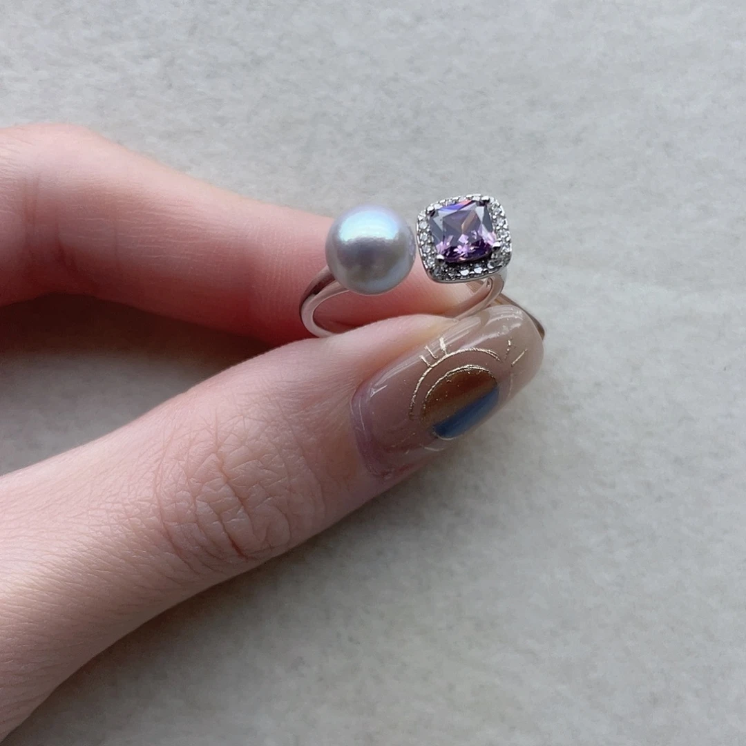 海水珍珠戒指53银S925镶嵌