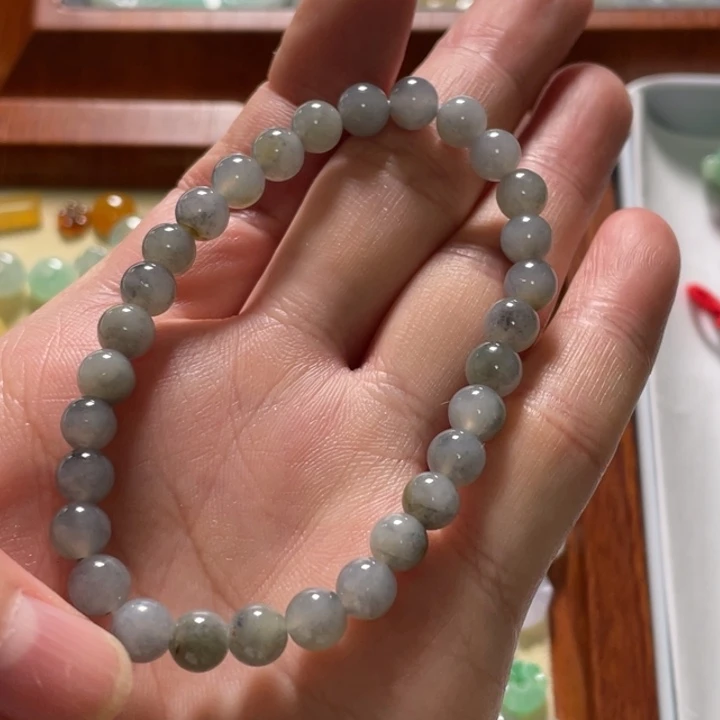 翡翠未镶嵌颈饰缅甸翡翠乌鸡手串6+