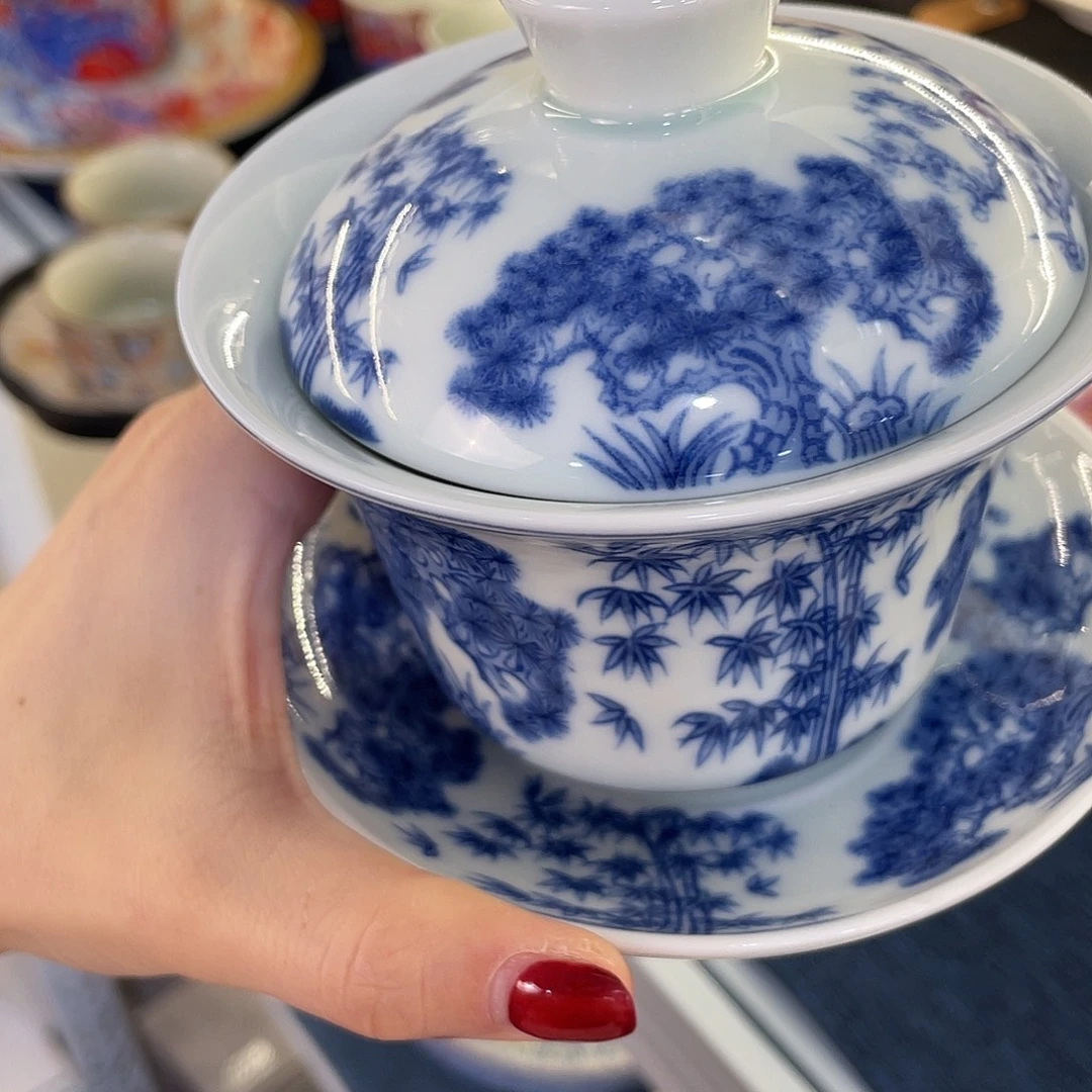 陶景德陶瓷盖碗茶具