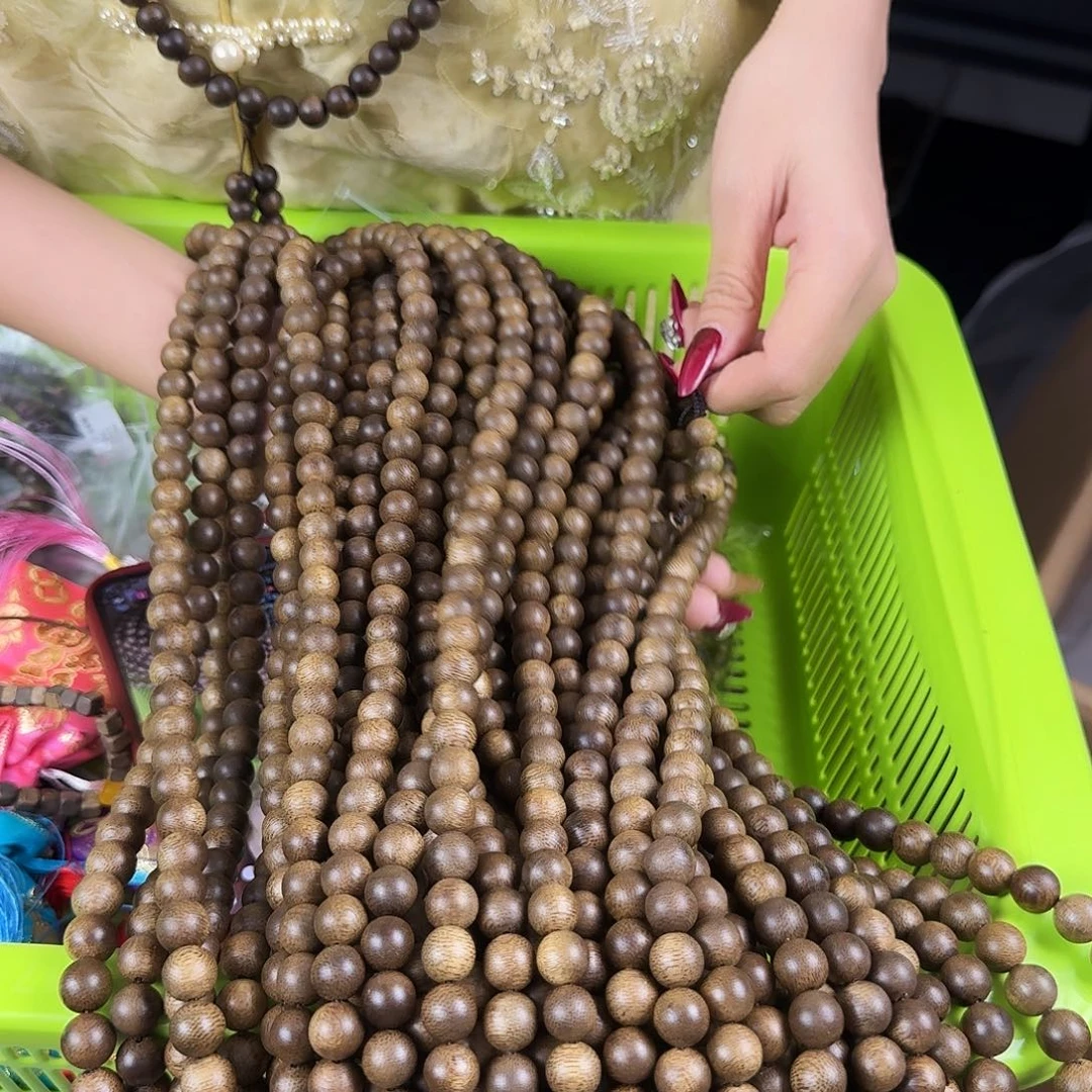 沉香香囊沉香黑棋楠圆珠多圈卡10发一高品质