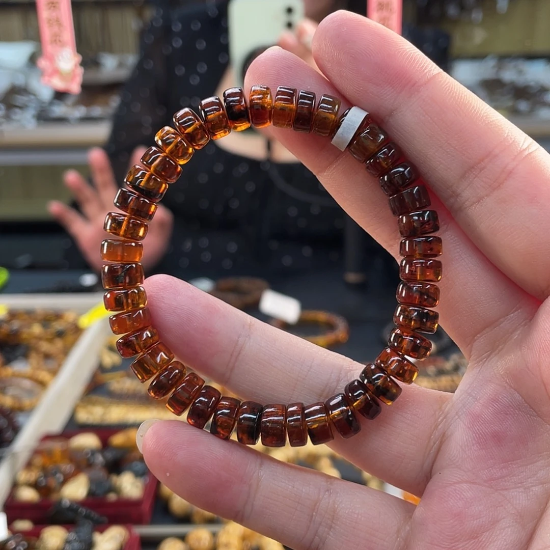 琥珀未镶嵌裸石8mm血珀