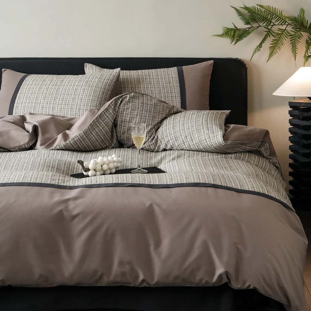 秋冬加厚磨毛丨四件套棉麻床单被套高颜值简约轻奢高级感主卧床品