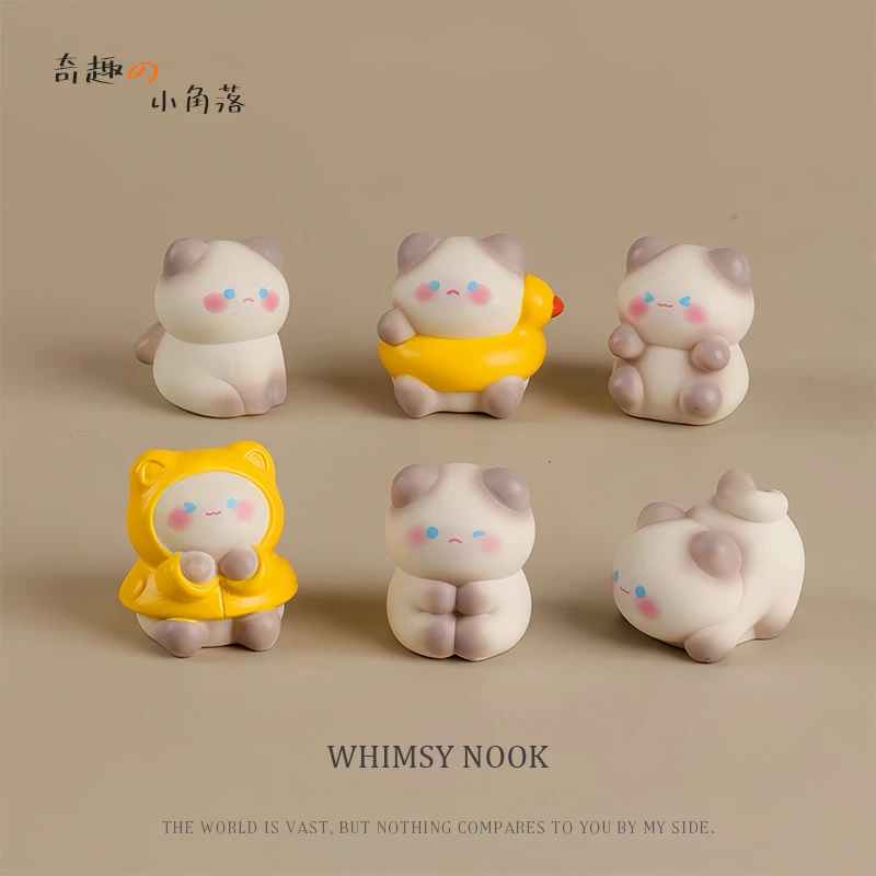 可爱暹罗猫桌面摆件创意迷你卧室车载小摆设卡通少女心治愈装饰品