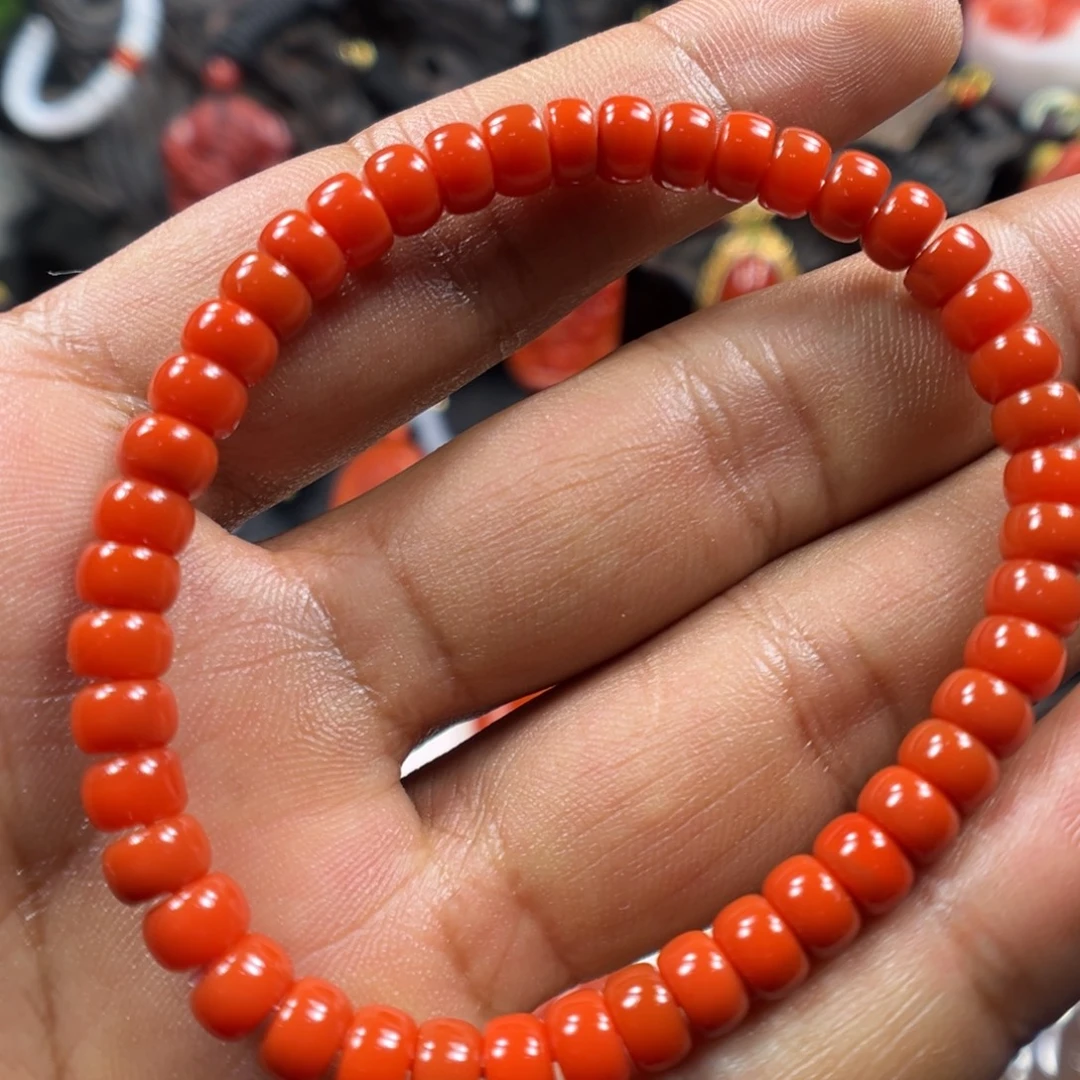 南红玛瑙未镶嵌手链