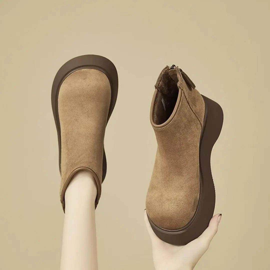 【运费险】勃肯鞋厚底棉鞋2025秋冬季新款增高百搭高帮时尚舒适女鞋