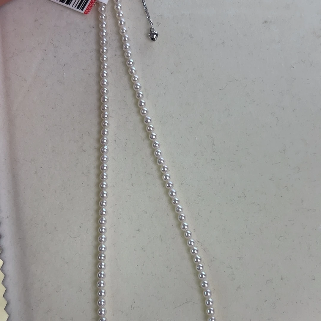 颈饰银S925镶嵌淡水珍珠3-4淡水珍珠