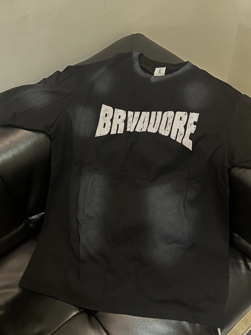 国潮牌做旧复古短袖t恤男生2025夏季新款美式情侣装半袖