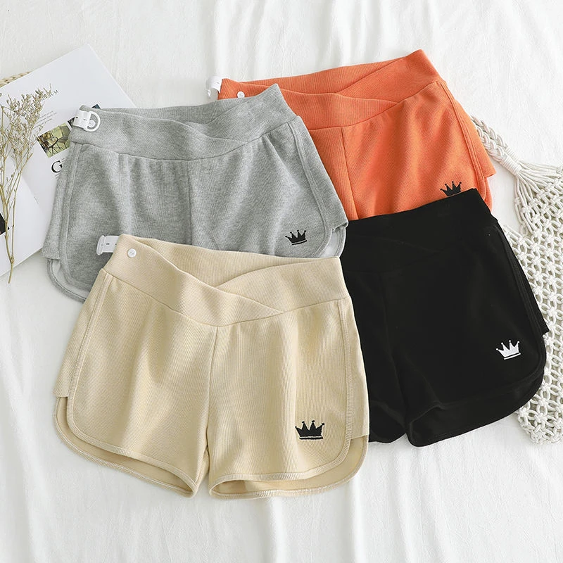 孕妇短裤夏季外穿网红低腰托腹裤韩版宽松大码运动热裤怀孕期睡裤