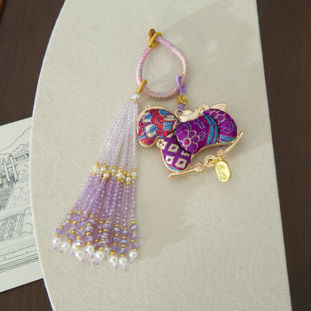 【墙头马上】宋锦小马包挂车挂钥匙挂新国风