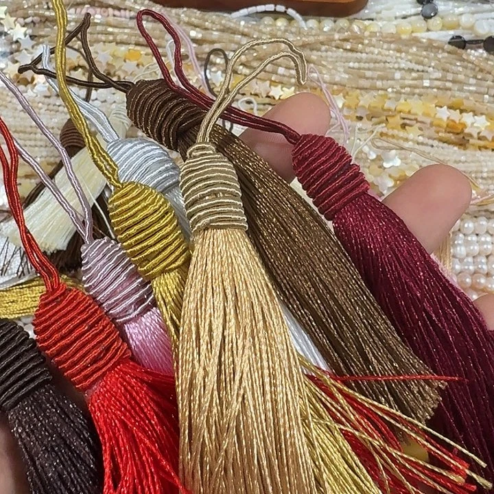 玛瑙/玉髓合金珠宝半成品30个流苏颜色随机