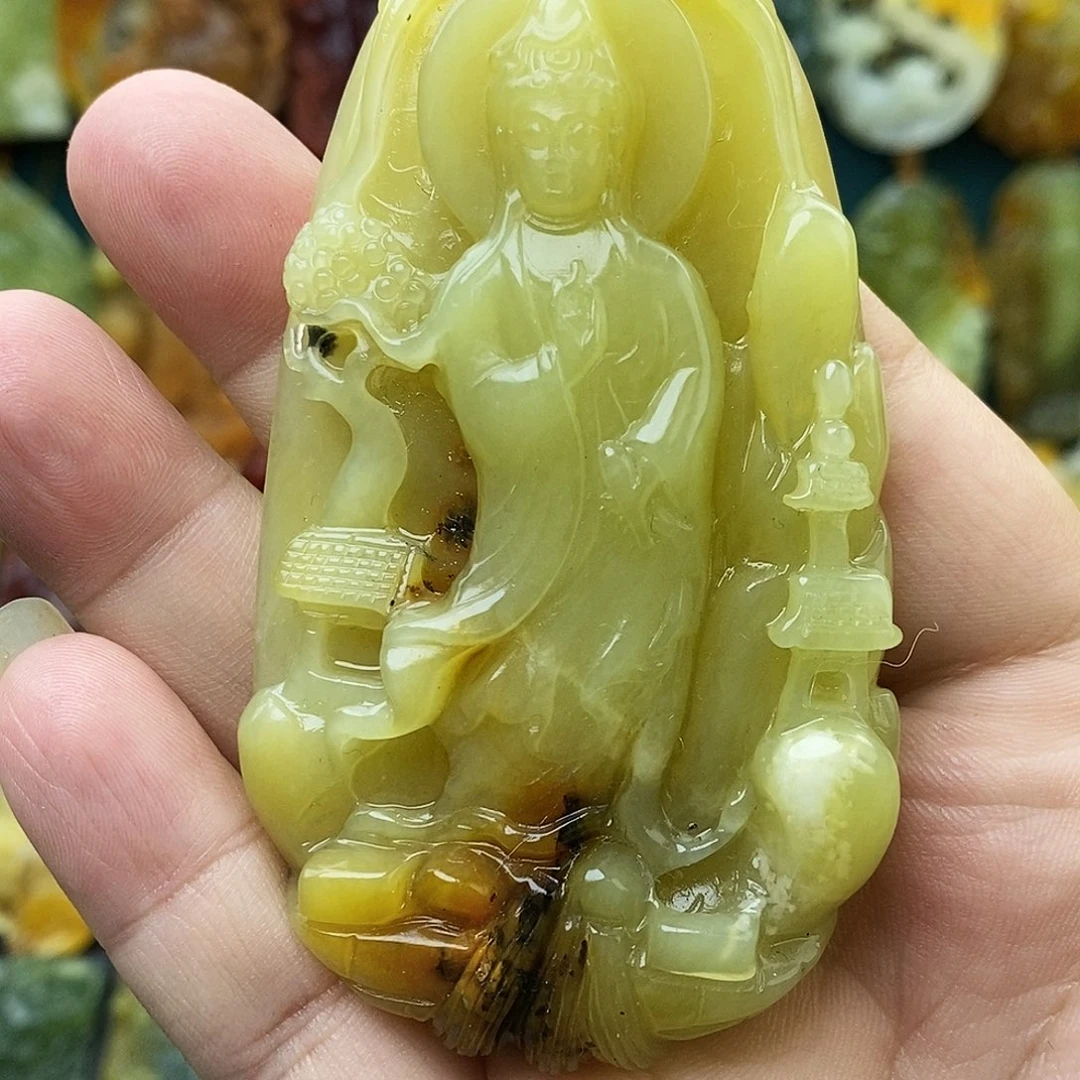 蛇纹石玉未镶嵌颈饰