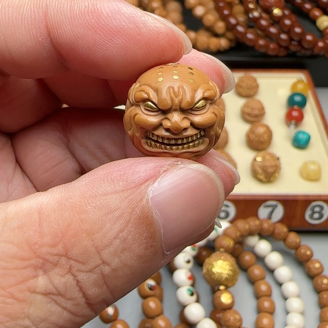 【闪购商品】吊坠猴头核桃我****爱大金牙