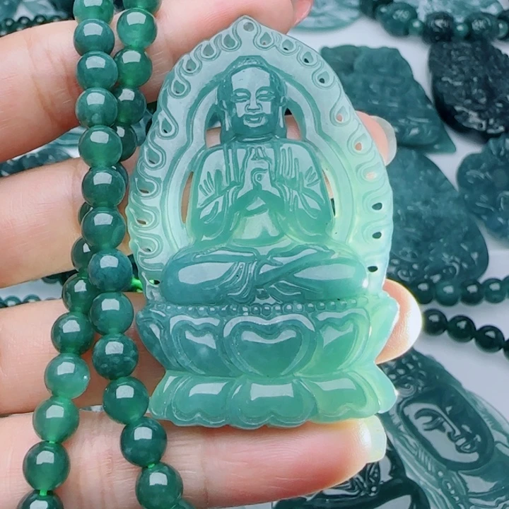 翡翠未镶嵌颈饰多样性发货天然A货翡翠