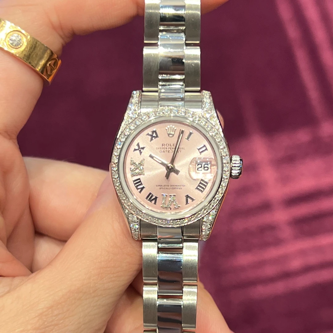 99新 Rolex/劳力士 蚝式恒动系列179160机械女表/后钻/WHT028600