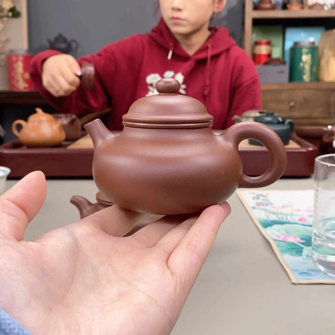 紫砂茶壶黄龙源底槽清容天半手160Cc