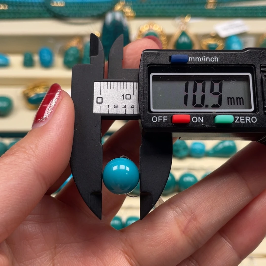 未镶嵌绿松石珠宝奇石圆珠