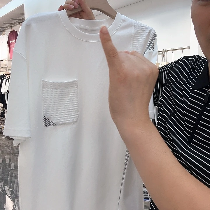 高品质拼接短袖33