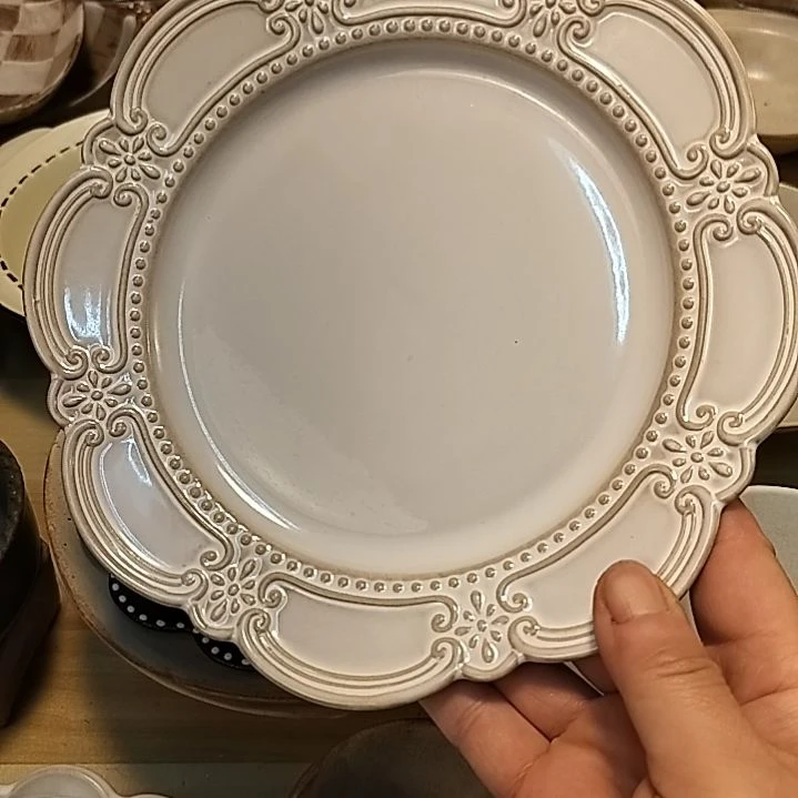 瓷片微瑕洛克八寸浅盘两