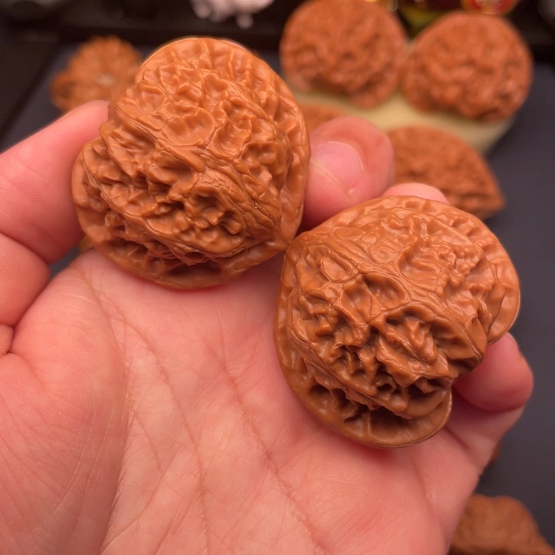 文玩核桃把件全品无修40.5桃心宫灯