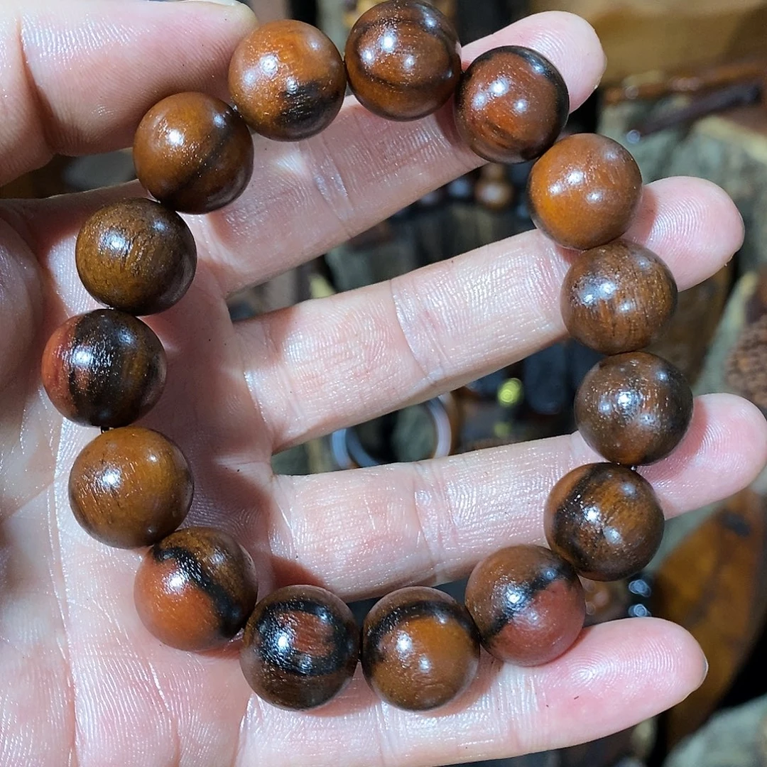 枣木手串15一串精品雷纹