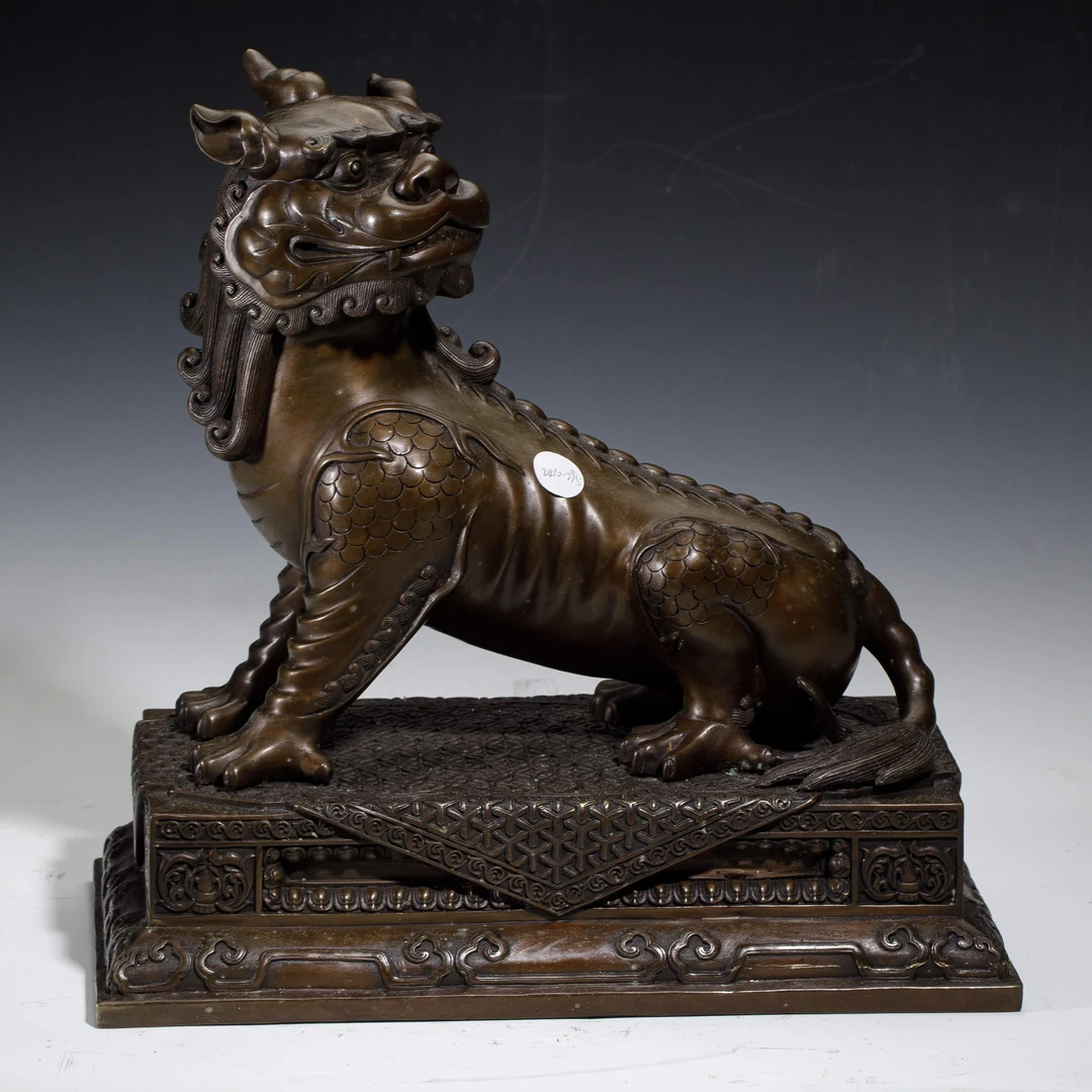 Tgz20清代铜瑞兽摆件