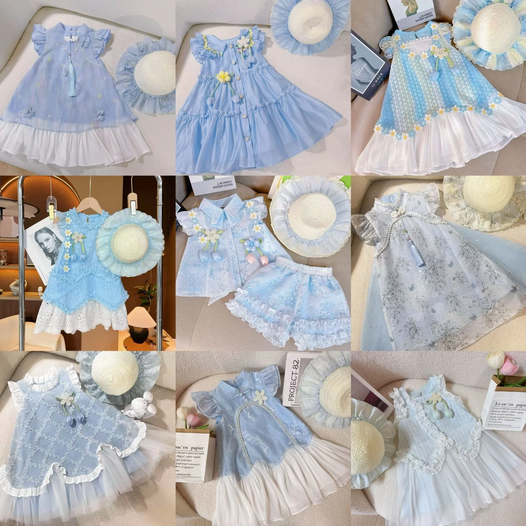 [A01-A168]女童夏装时尚洋气套装2025新款中小童小女孩套装裙子