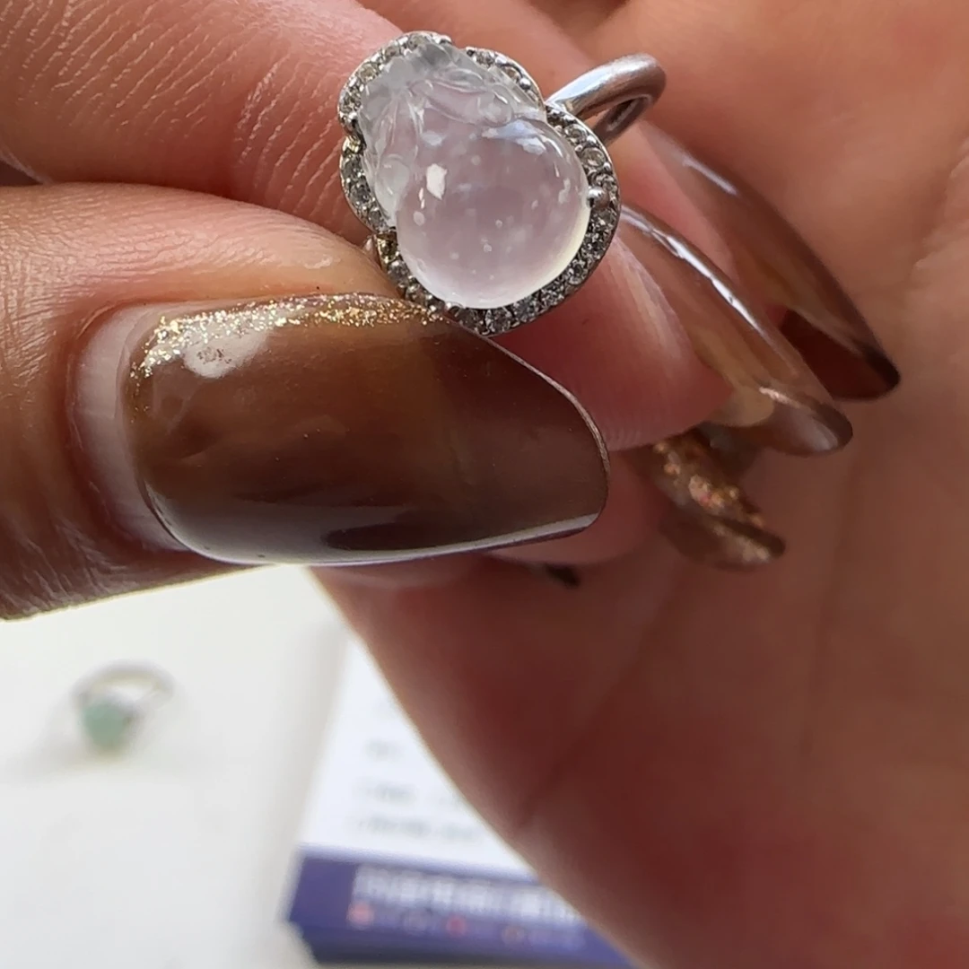 翡翠银S925镶嵌戒指