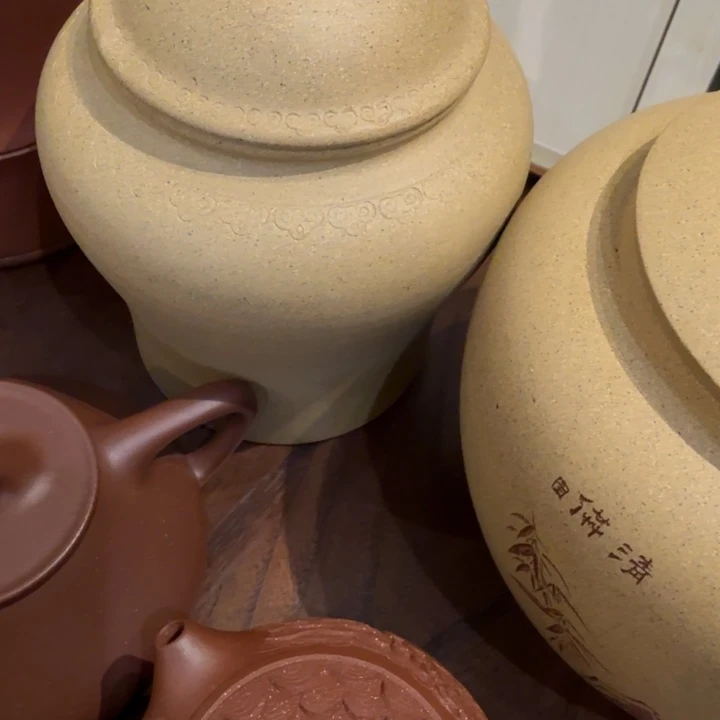 茶壶紫砂将军杯3两黄段高端茶叶罐