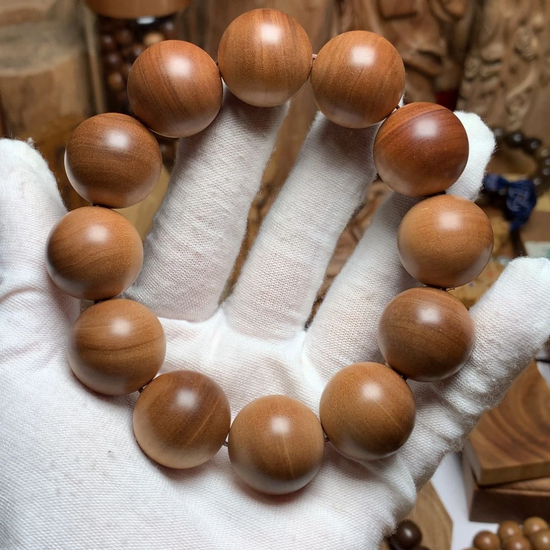 檀香木手串/手链光**人老山檀香2.0虎皮纹黑肉单圈