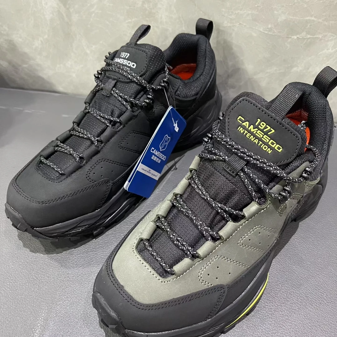 美骆世家男款徒步登山鞋2025秋冬休闲男鞋户外皮面防水低帮